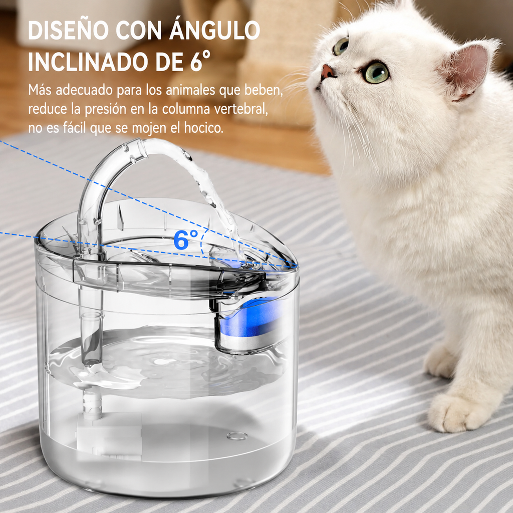 AquaPet™ Fuente Automática 2L - Agua Siempre Fresca para Perros y Gatos