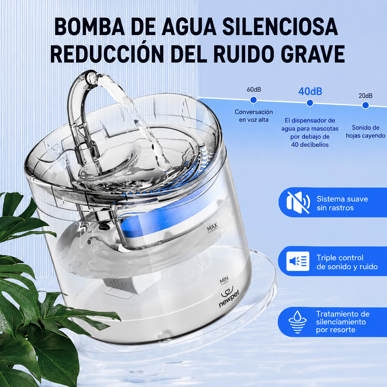 AquaPet™ Fuente Automática 2L - Agua Siempre Fresca para Perros y Gatos